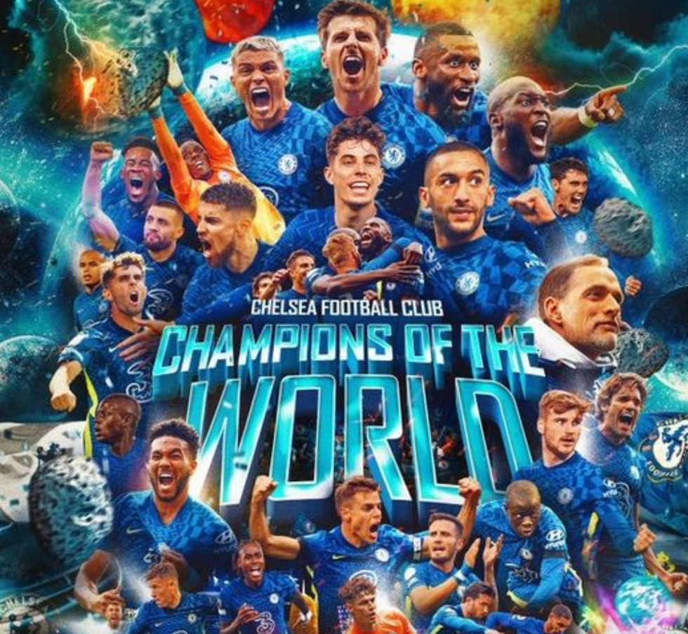 Chelsea have been ribbed for an embarrassing gaffe in their poster celebrating the Club World Cup win