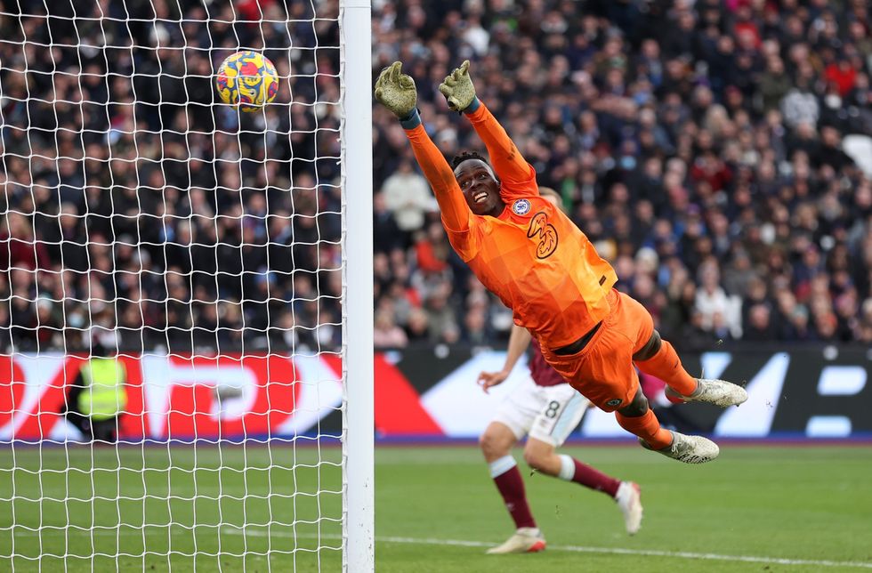 Chelsea used a picture of Edouard Mendy failing to keep out a fluke cross goal in the 3-2 loss at West Ham