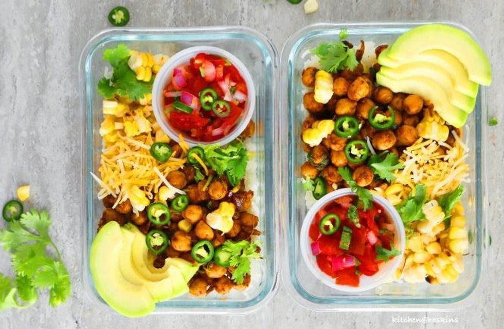 chickpea taco meal prep bowls 2@ 1
