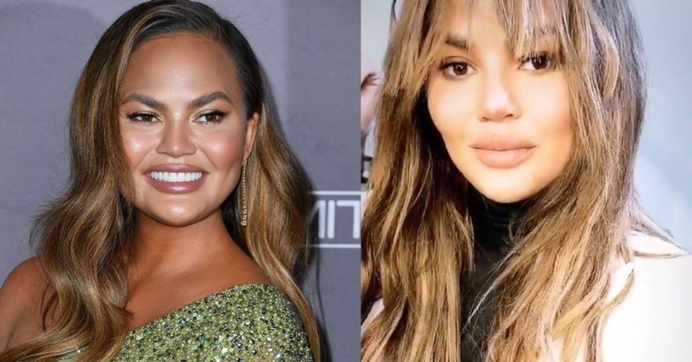 chrissy teigen bangs
