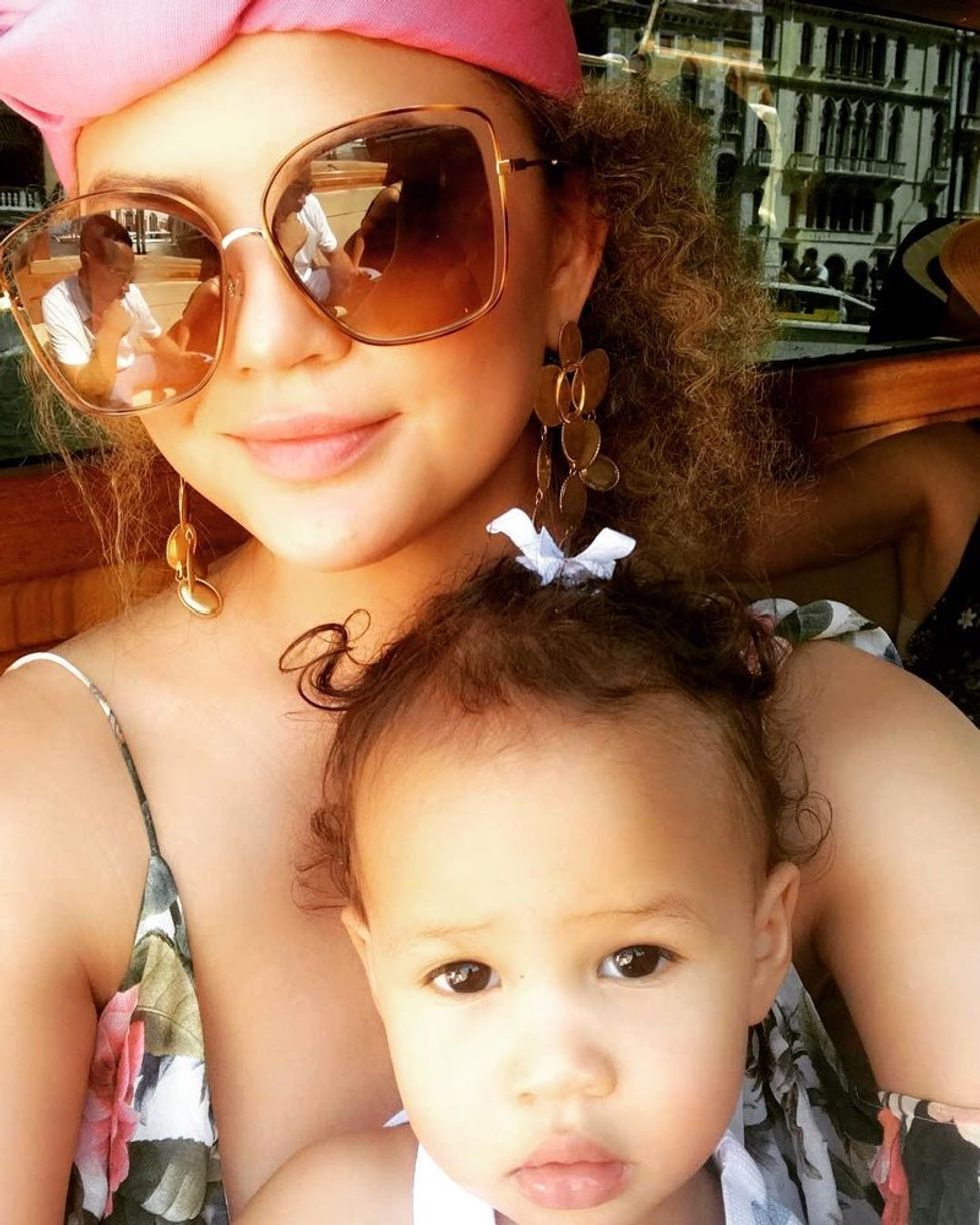 chrissy teigen curly instagram