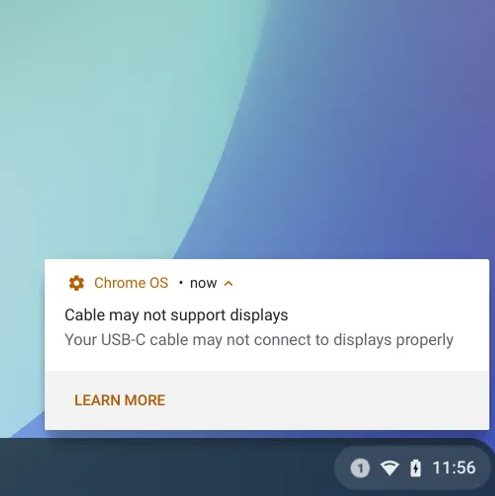 chromebook notification