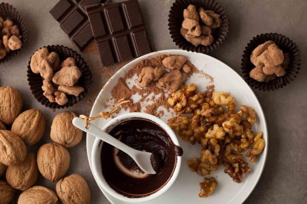 Cocoa Dusted Truffled Maple Walnuts from gourmandeinthekitchen.com 1