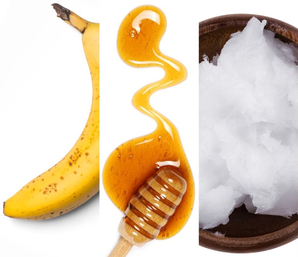 coconut oil banana and honey natural hair mask 1