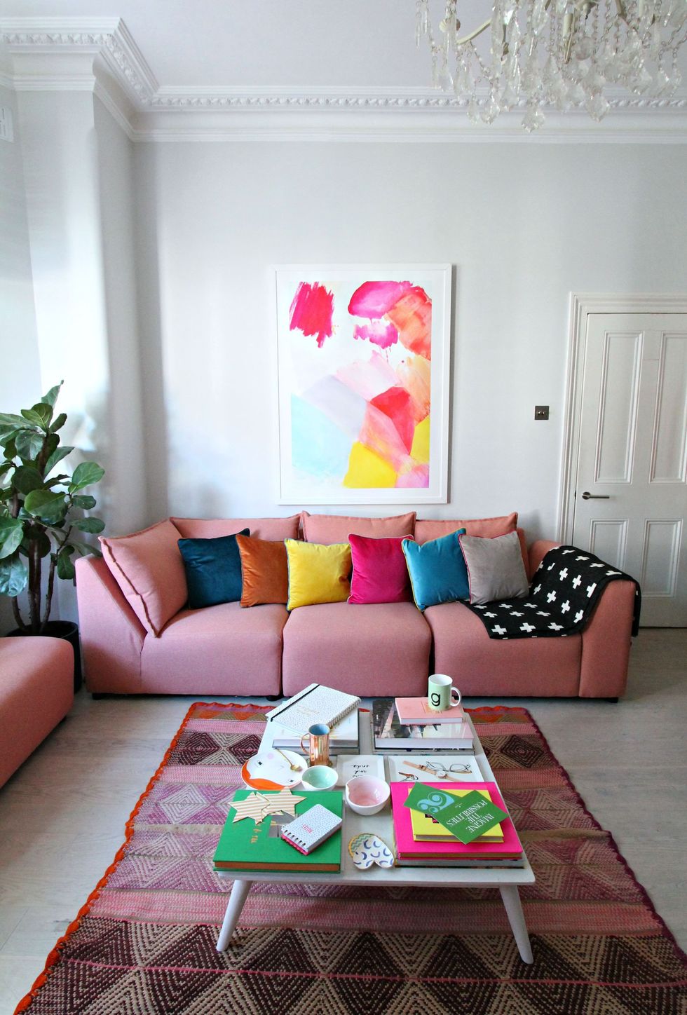 colourful living room revamp