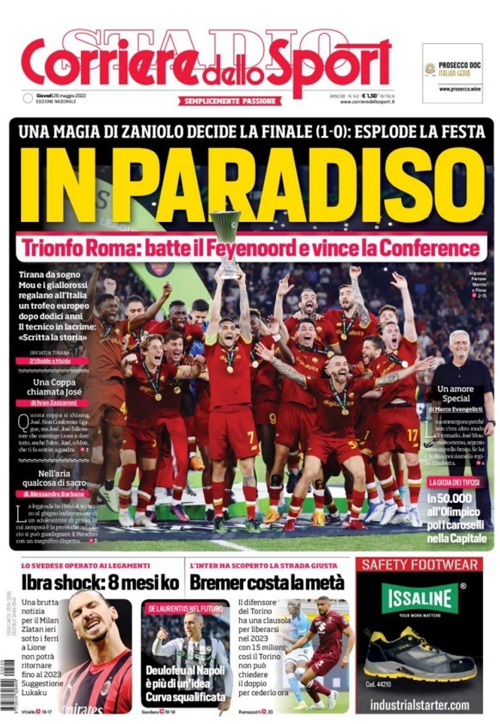 corriere dello sport prima pagina
