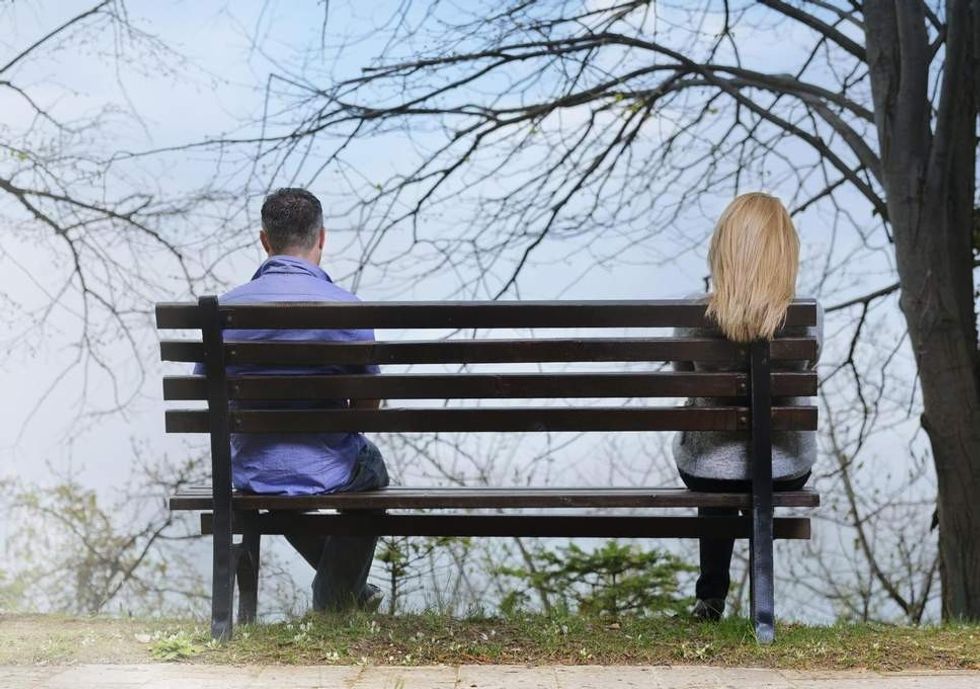 couple divorce bench