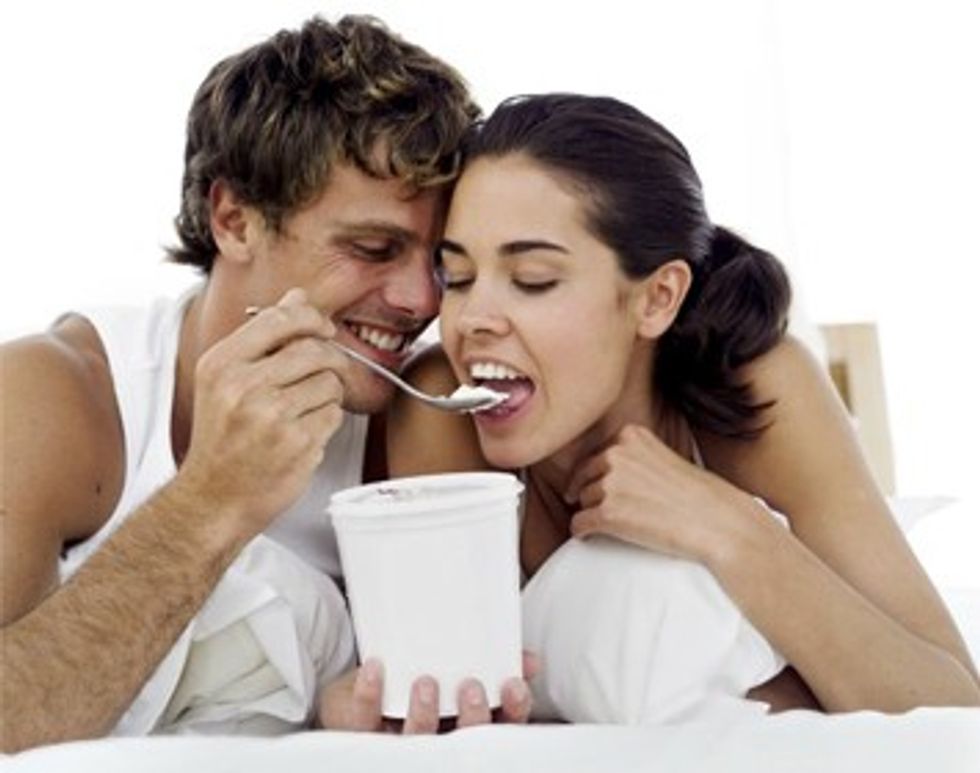 couple sharing ice cream
