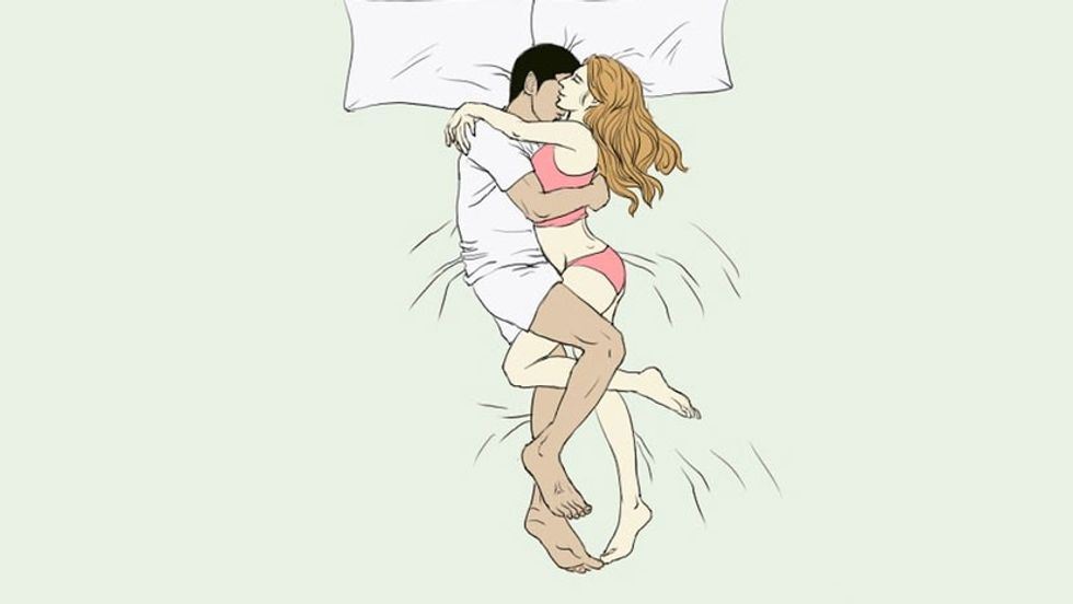Couple sleep position F6