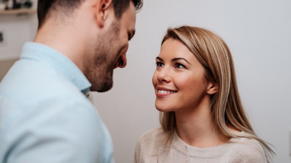 Couple talking Adobe