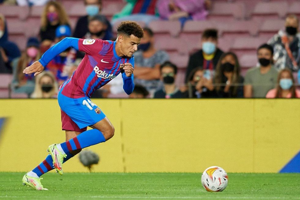 coutinho en el partido del barcelona y el granada