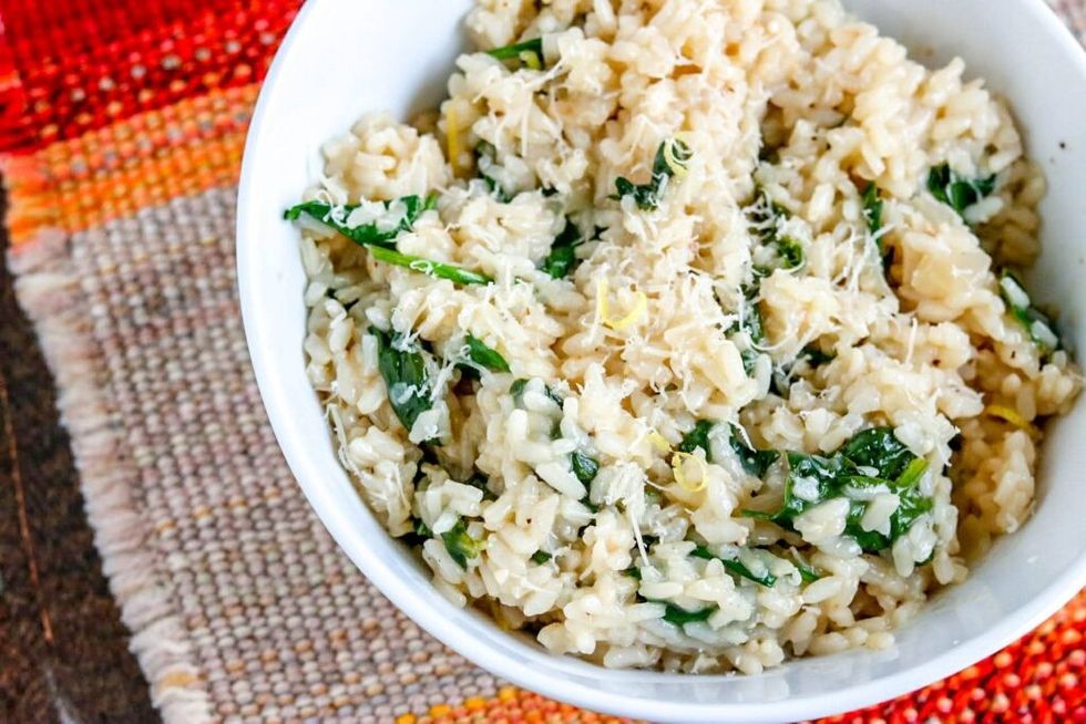 creamy lemon spinach risotto 9 1