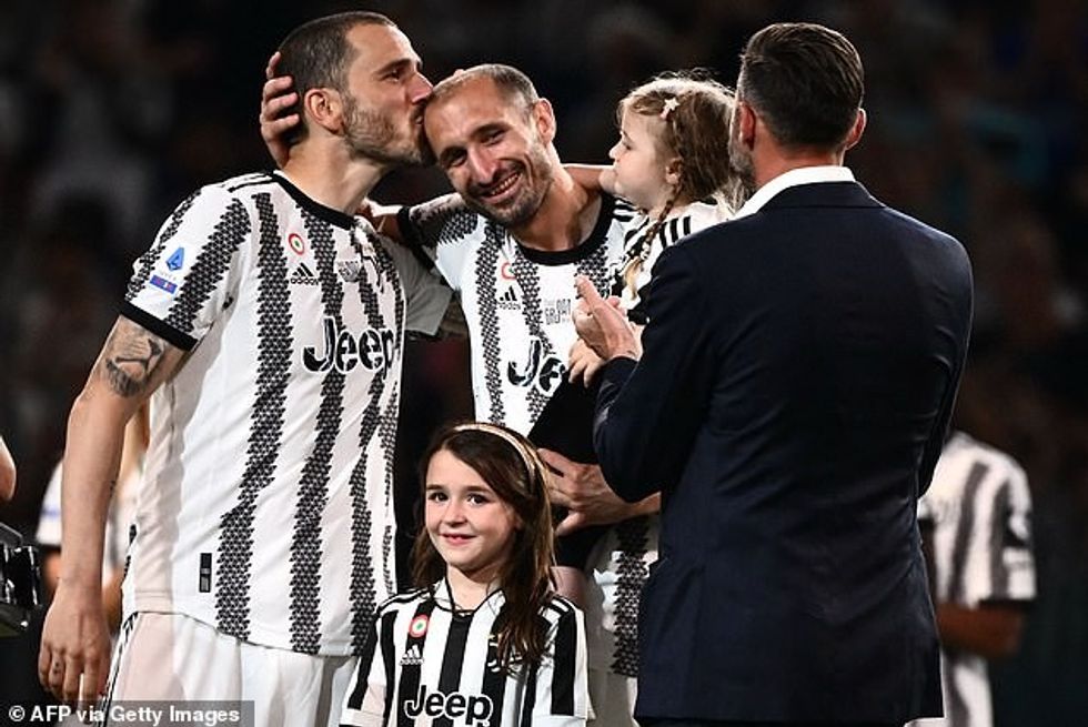 Defenders Giorgio Chiellini and Leonardo Bonucci were not sad to see Ronaldo depart
