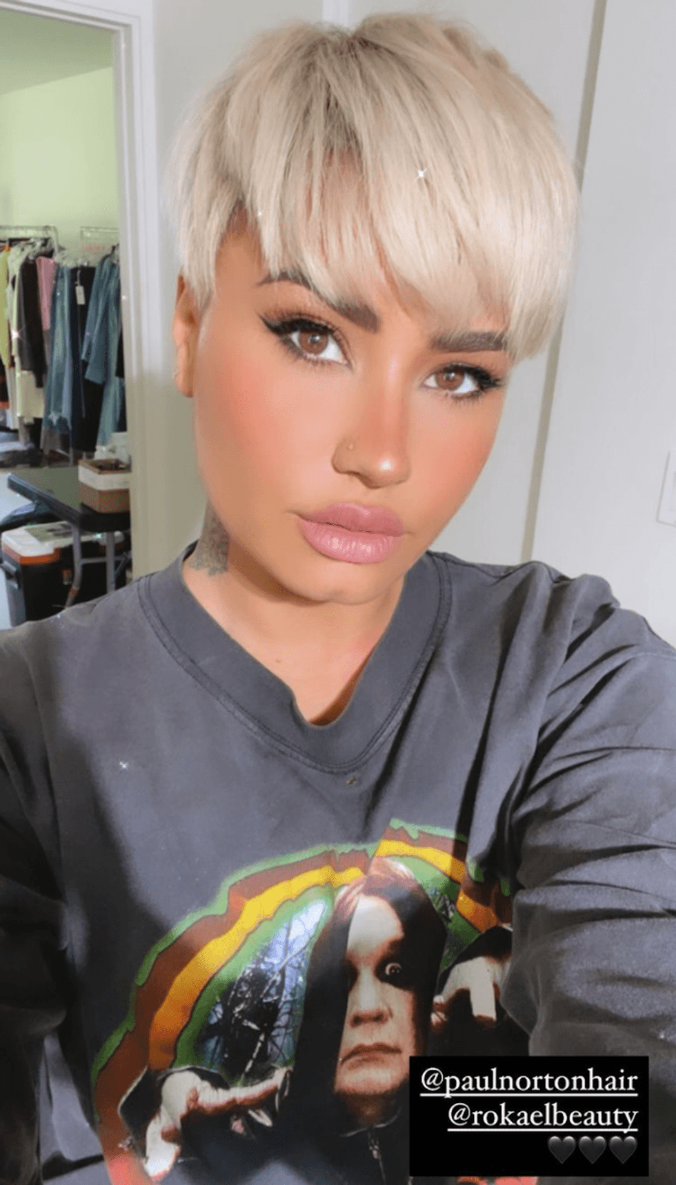 demi lovato pixie cut nose ring 1608566810