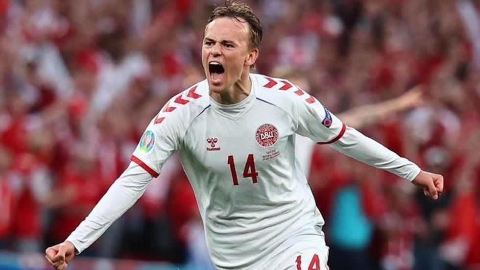 Denmark star Damsgaard drawing interest from Barcelona