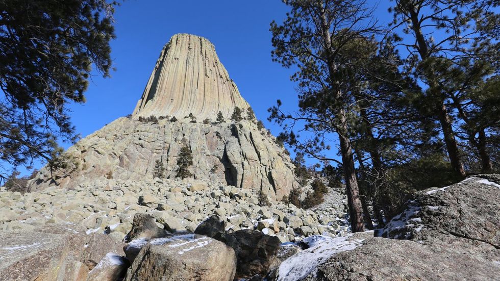 Devils Tower Winter Crook County 2 custom