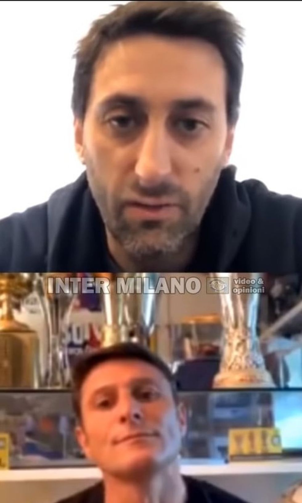 Diego Milito and Javier Zanetti shared a talk on an Instagram live