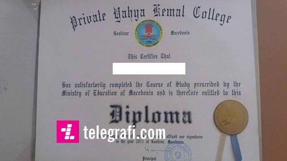 Diploma Yahya Kemal 2