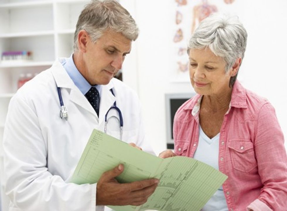 doctor mature patient