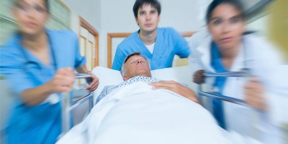 Doctors handling an emergency case 1