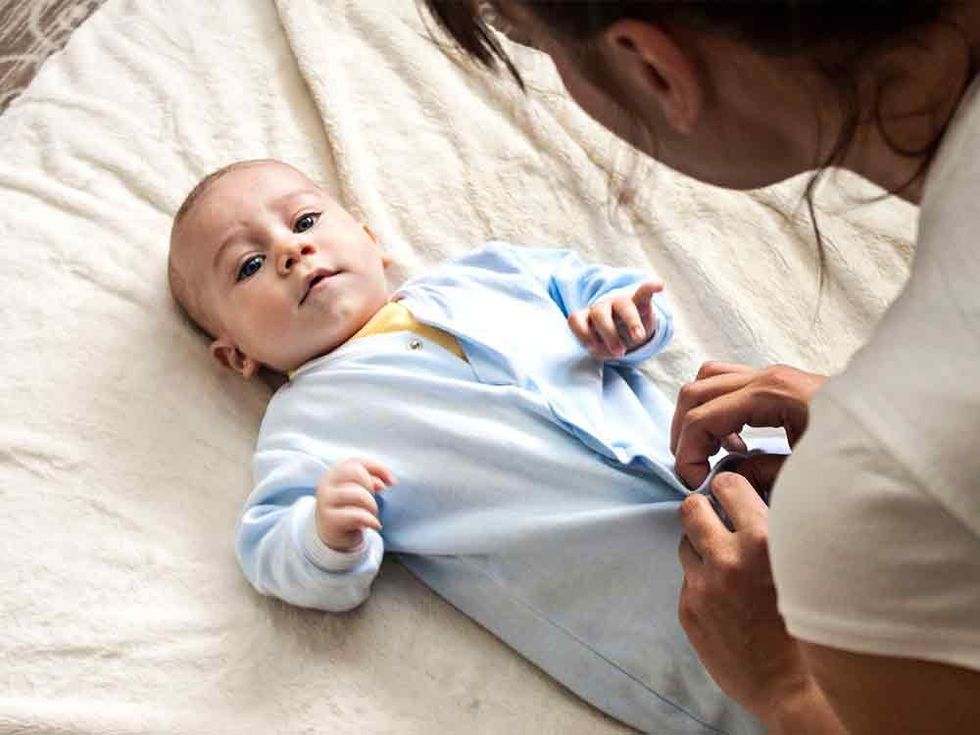 dressing baby for bednarrow