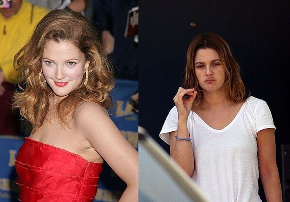 drew barrymore nomakeup