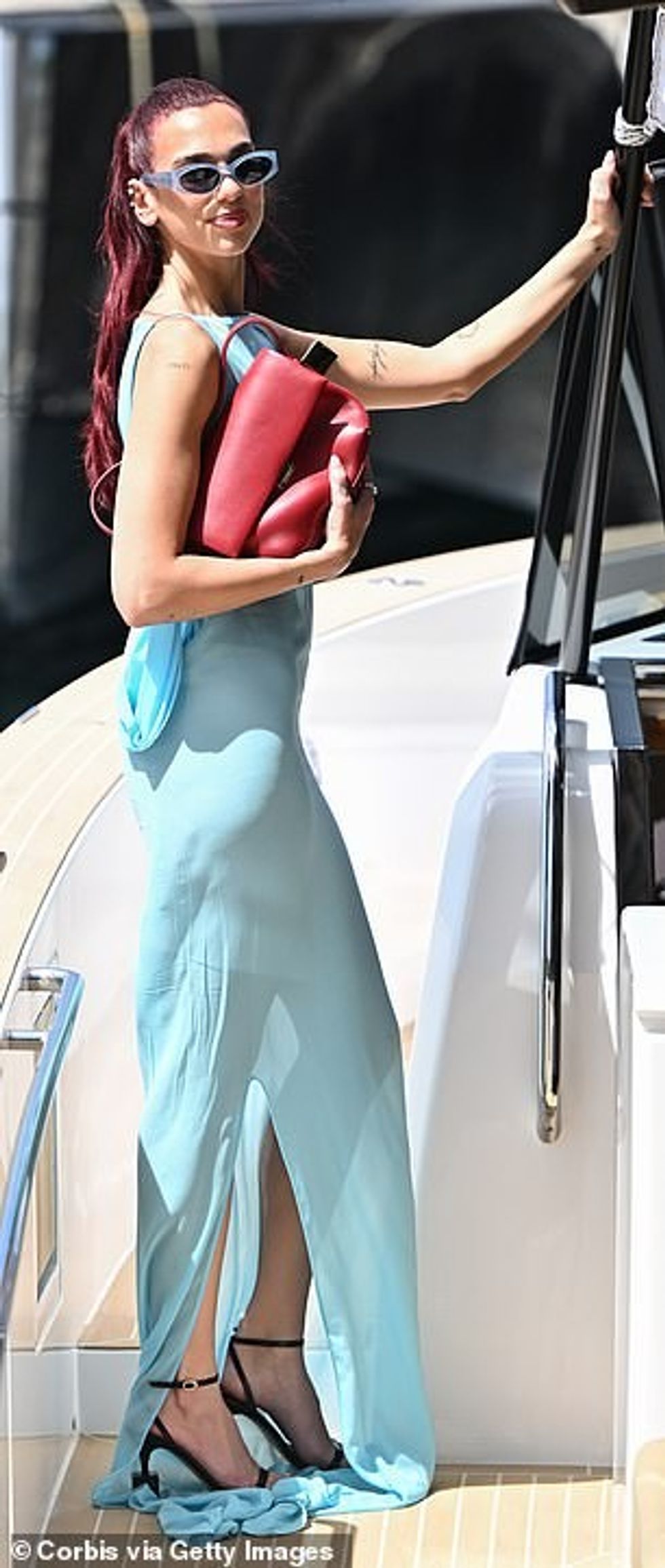 Dua Lipa was joined by Rosie Huntington-Whiteley as they led the stars attending Jacquemus' La Casa cruise in Capri, Italy on Monday