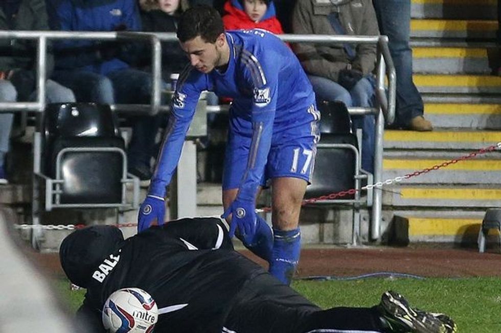Eden Hazard and Ball boy