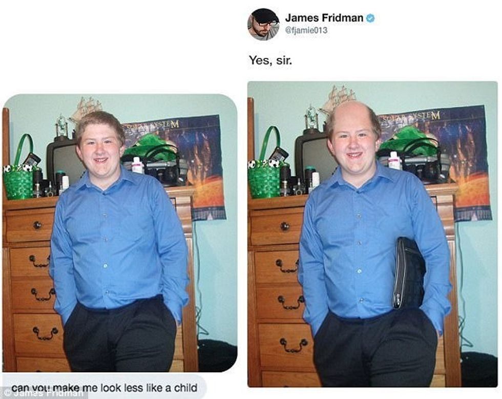 Editimi qesharak i fotografive sikur mos te kete kuptuar kerkesen e klienteve foto 3