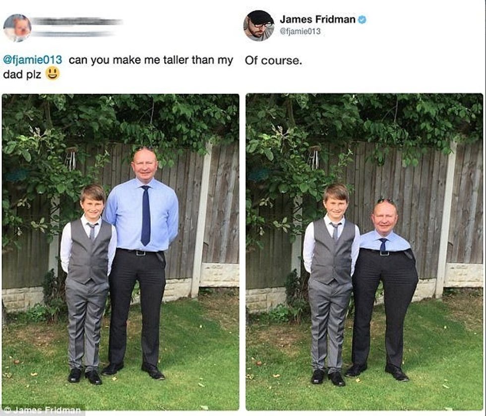 Editimi qesharak i fotografive sikur mos te kete kuptuar kerkesen e klienteve foto 5