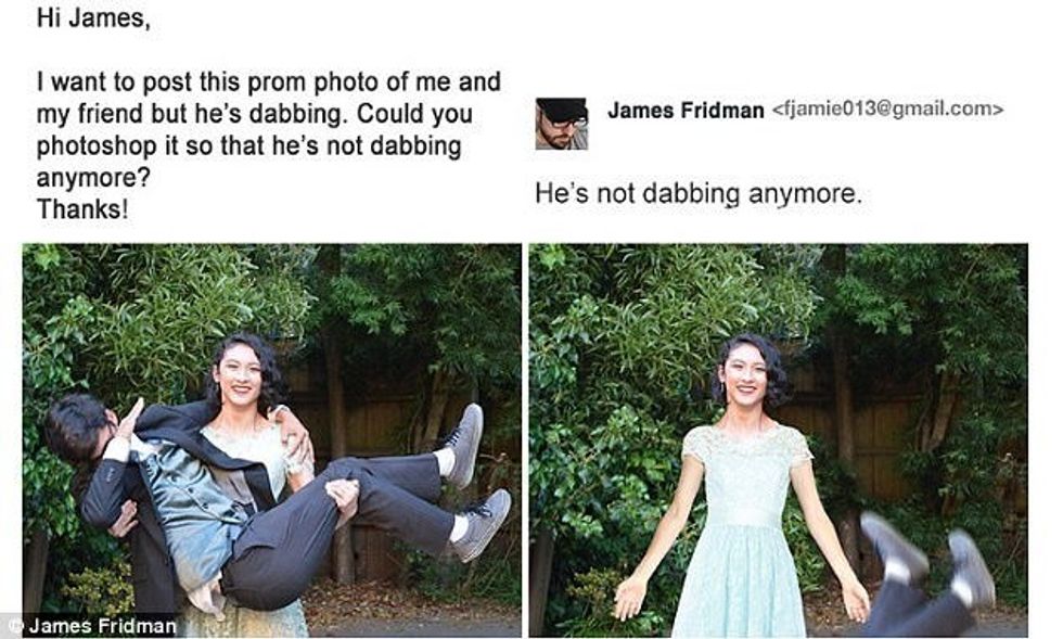 Editimi qesharak i fotografive sikur mos te kete kuptuar kerkesen e klienteve foto 8