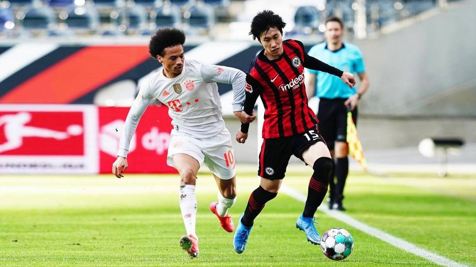 Eintracht Frankfurt gegen FC Bayern Munchen 2 1 Bundesliga Leroy Sane Daichi Kamada