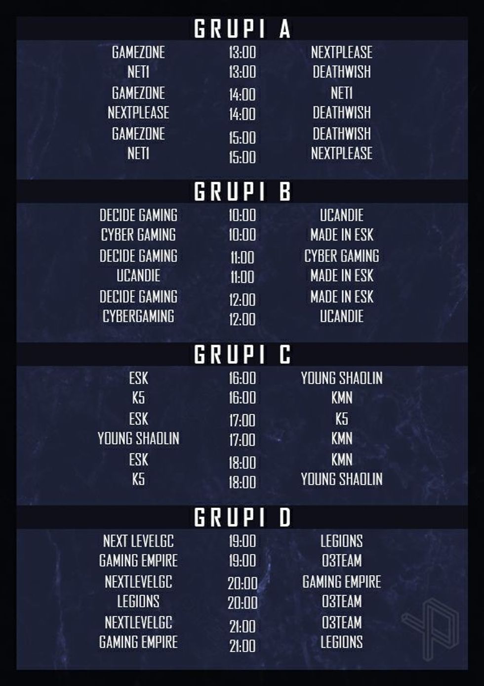 Ekipet pjesëmarrëse