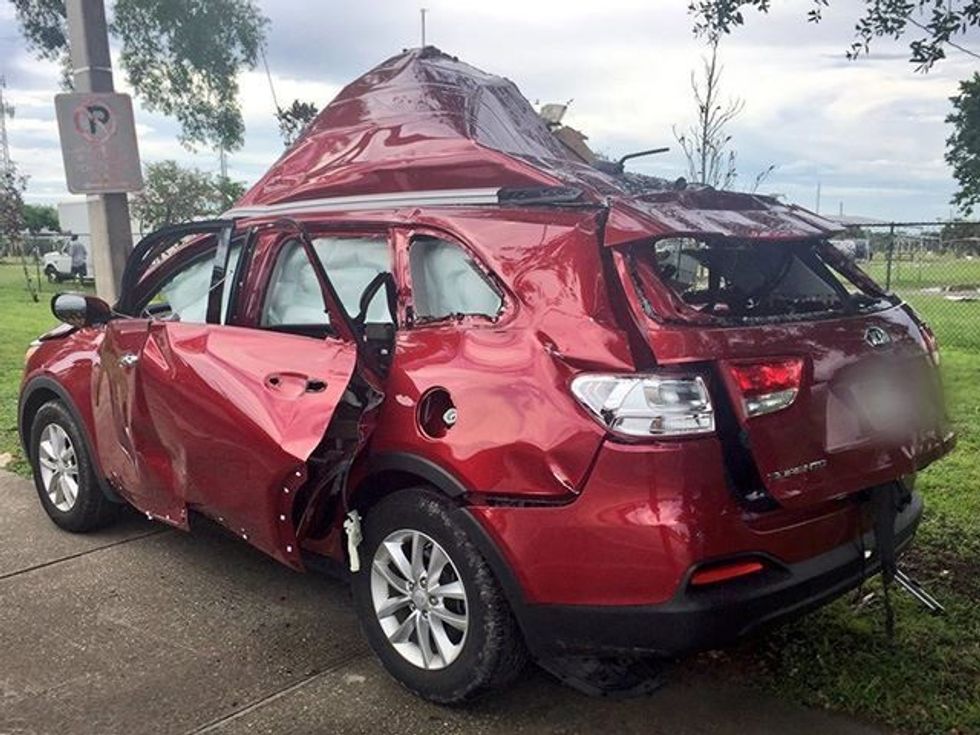 Eksplodon shishja e gazit Kia Sorreno merr demtime te medha foto 2