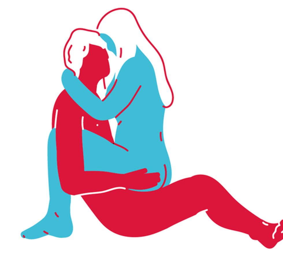 Elbow, Interaction, Carmine, Love, Romance, Graphics, Illustration, Kneeling, Drawing, Stomach,
