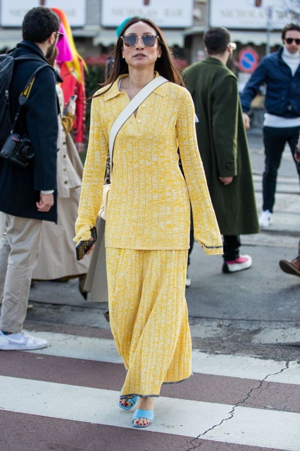 elizabeth von der goltz is seen wearing yellow jumper and news photo 1597950647