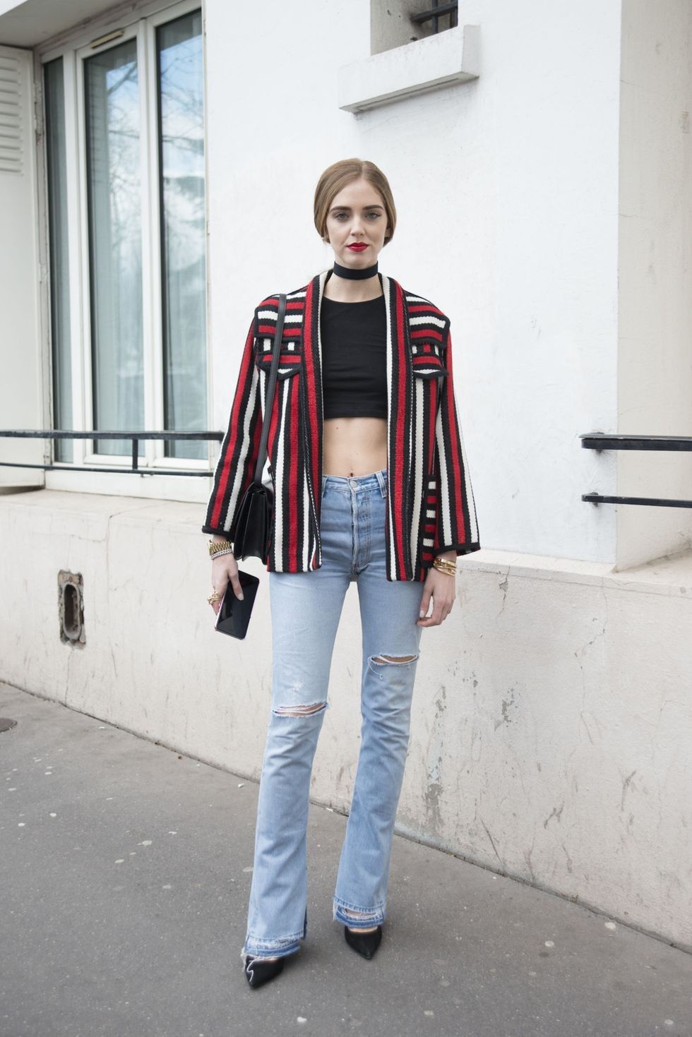 elle bootcut jeans crop