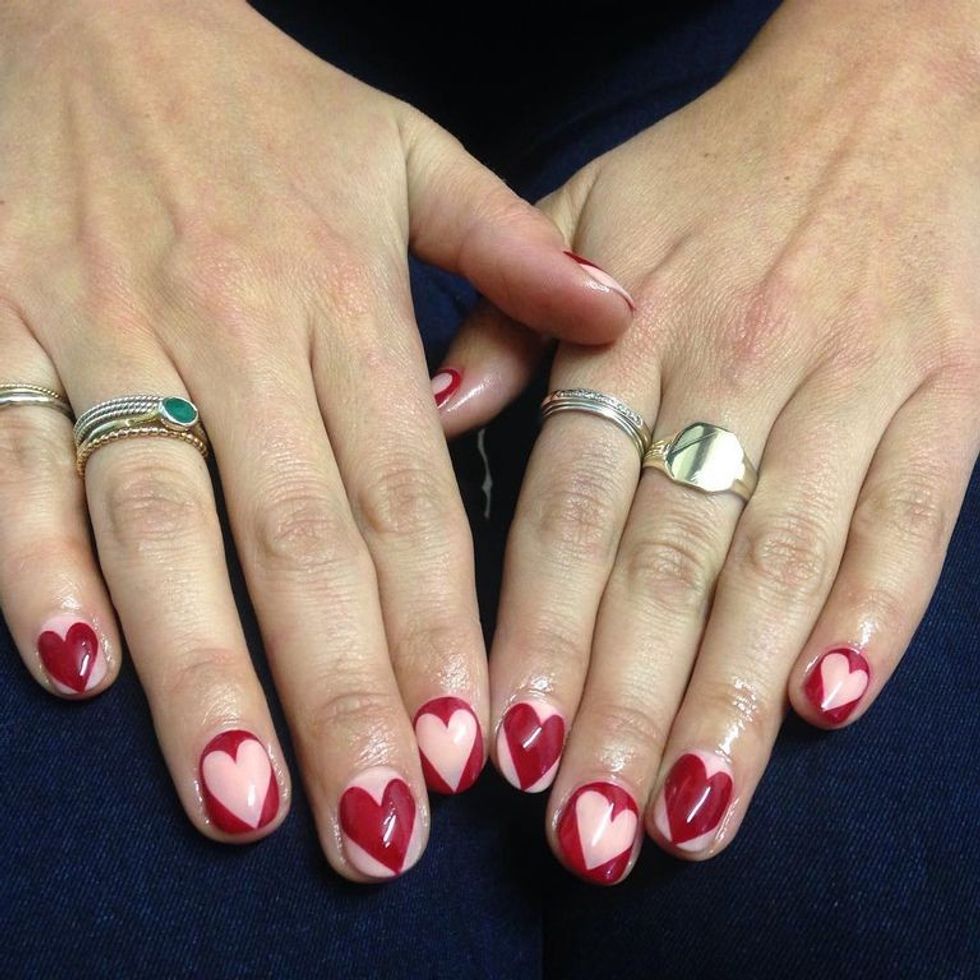 elle valentines day nail designs illustrated