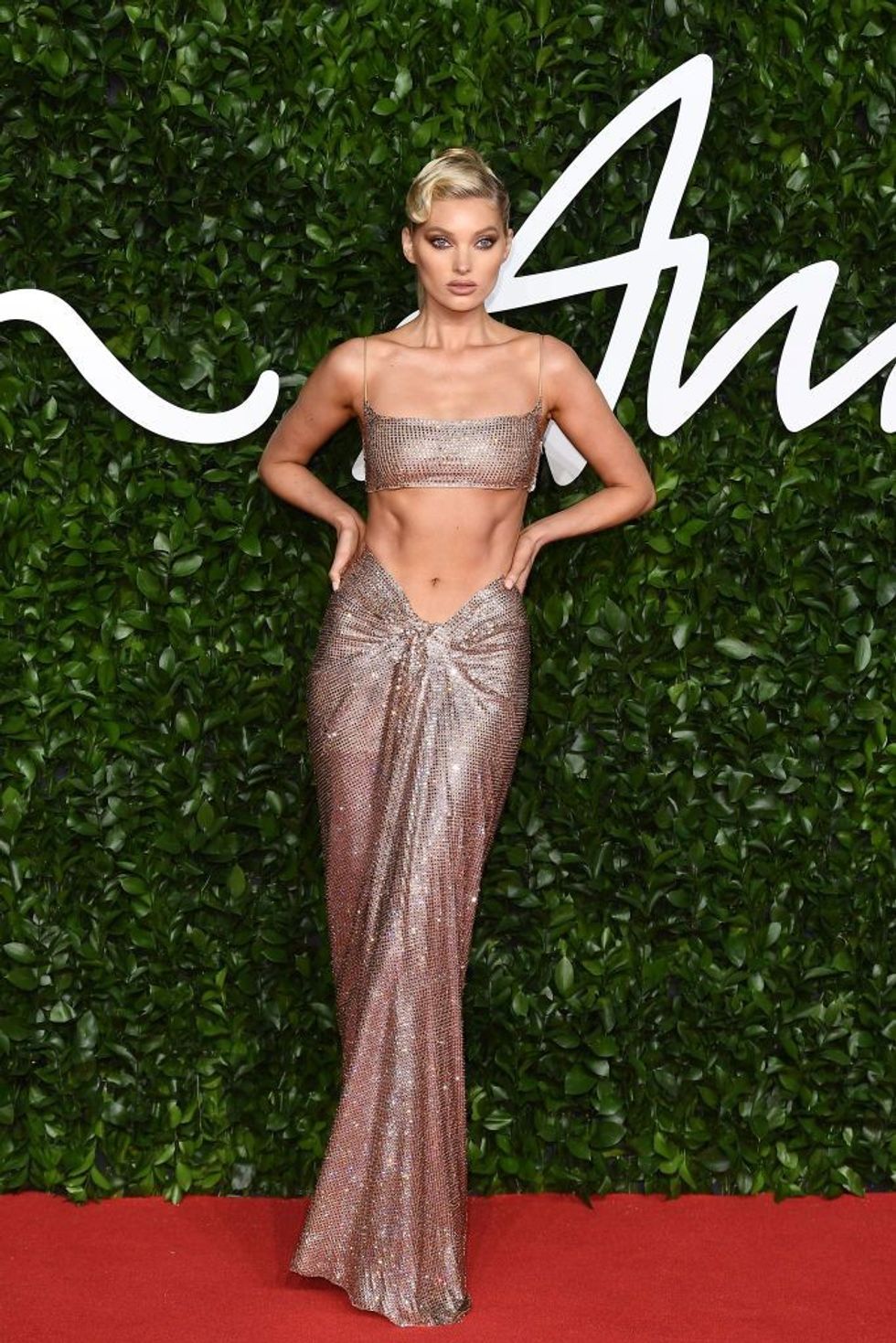 elsa hosk arrives at the fashion awards 2019 held at royal news photo 1575316286