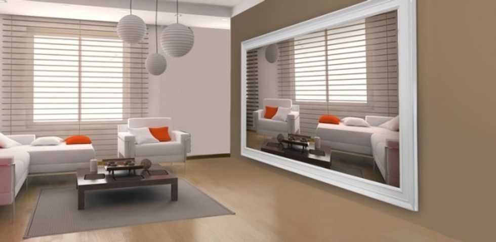 exra large white frame mirror 1