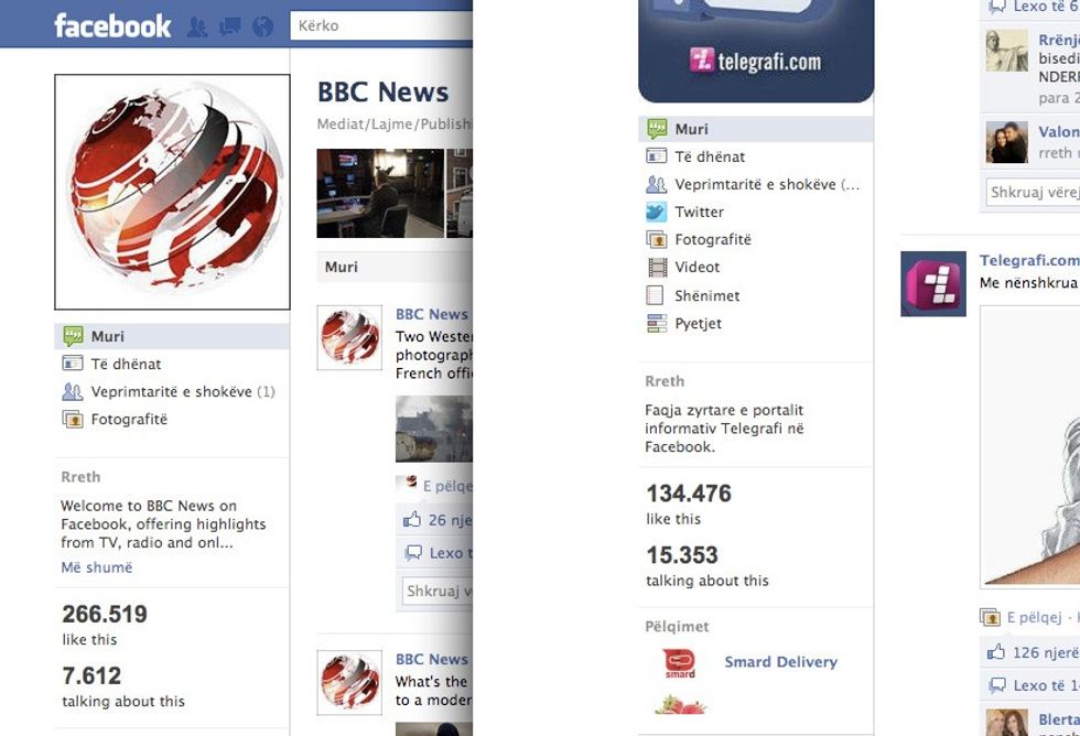 Facebook bbc telegrafi