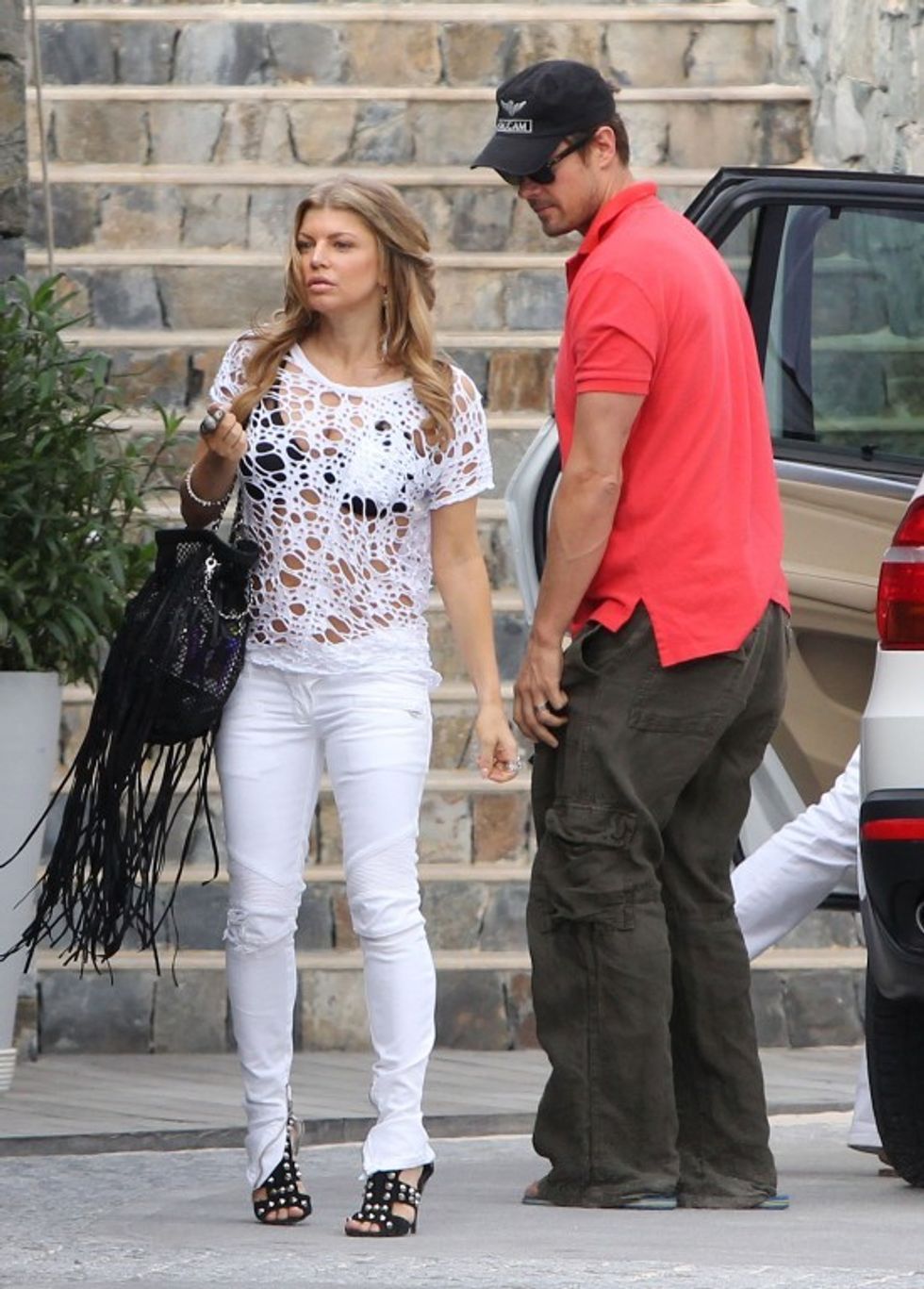 Fergie in White Balmain 4 e1294189836520