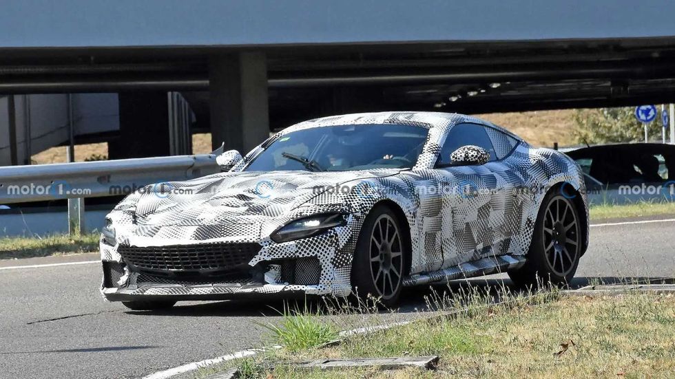 ferrari front engine v12 spy photos