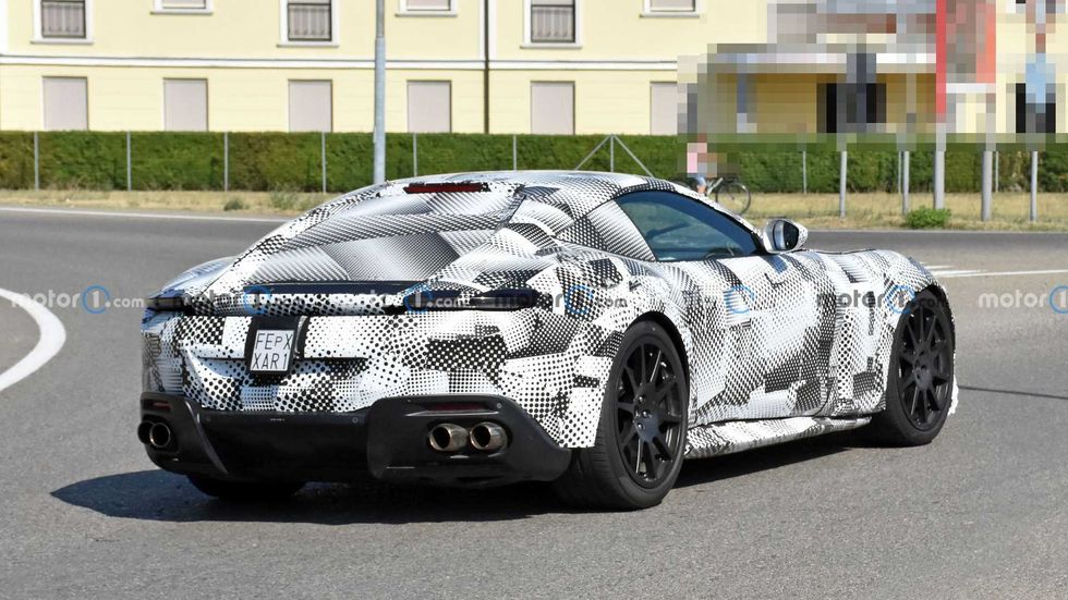 ferrari front engine v12 spy photos