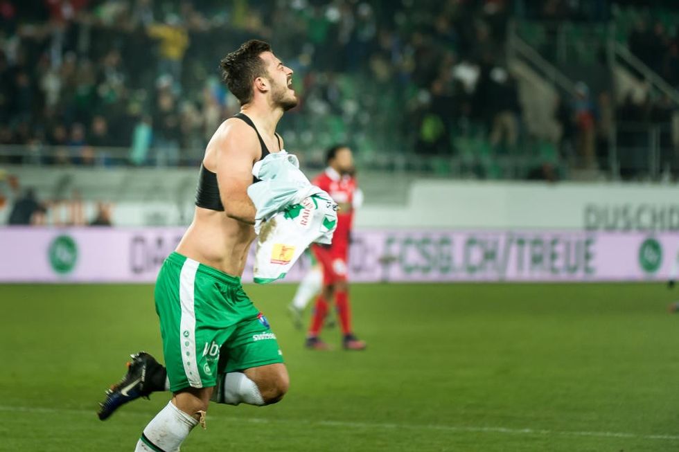 Festa e Ajetit pas golit të dytë të shënuar ndaj Sionit