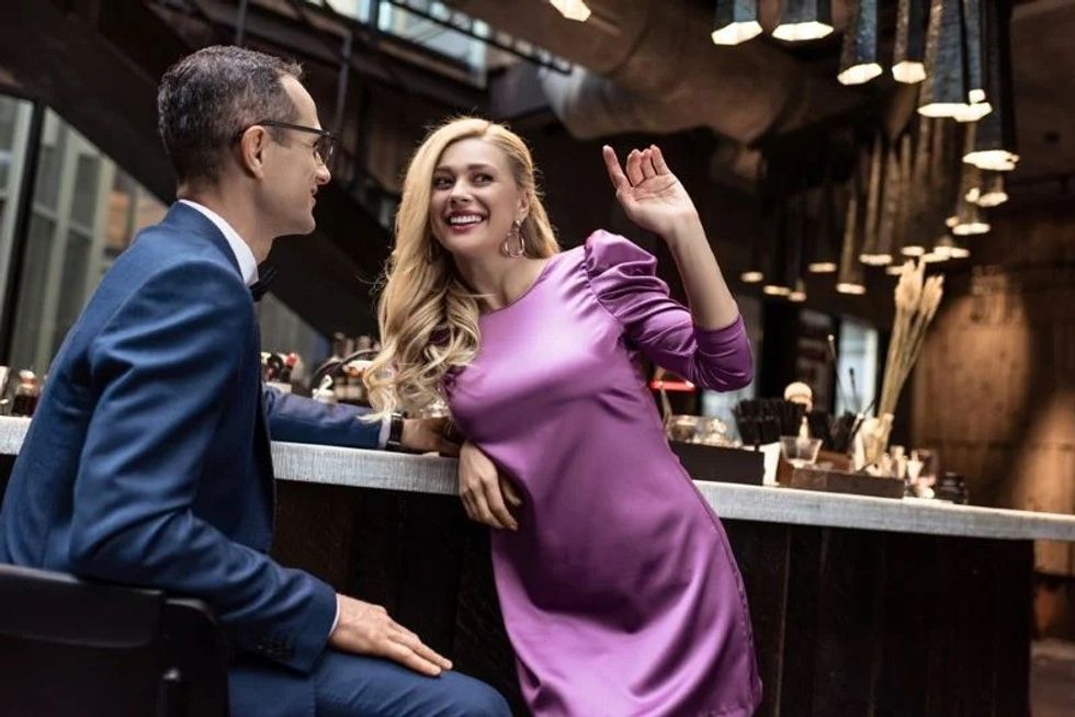 flirting woman crosses the line