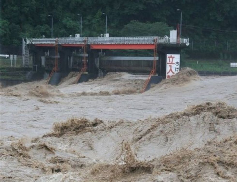 Flooding in Yatsushiro in Kumamoto prefecture