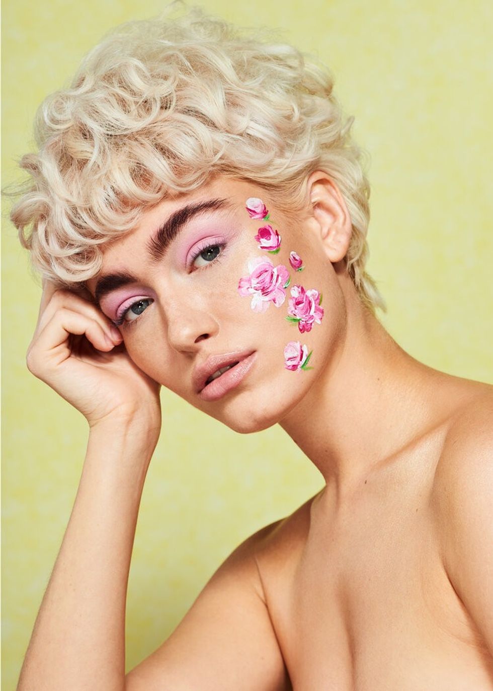 FlowerFacePaintBeautyHairShoot 6