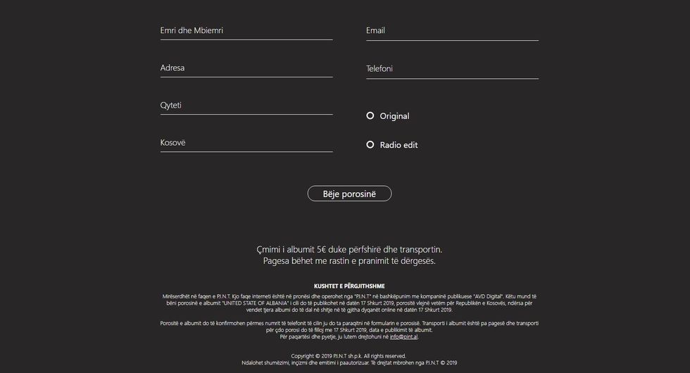 forma e regjistrimit