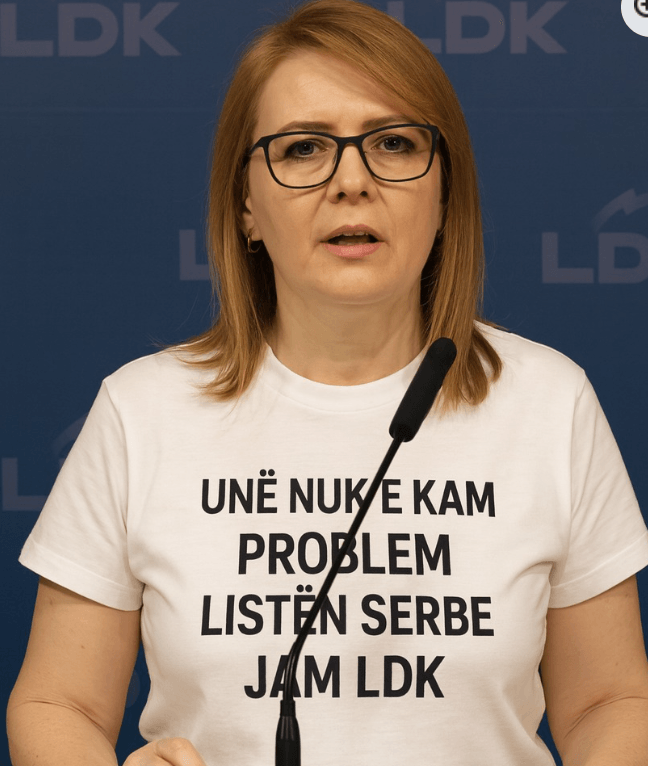 Foto e gjeneruar me Inteligjenc\u00eb Artificiale q\u00eb i atribuohet Hykmete Bajramit nga LDK